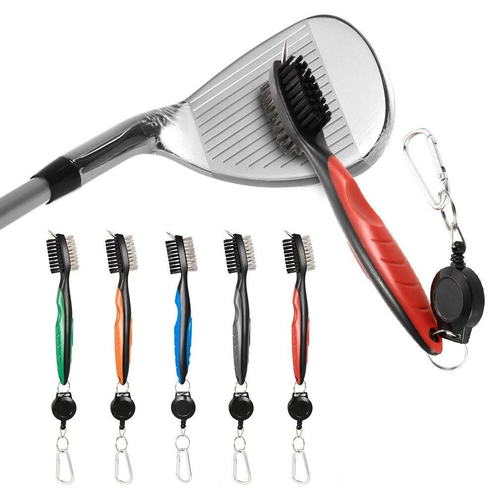 Golf Club Cleaning Brush Reel Groove Cleaner Tool -Red
