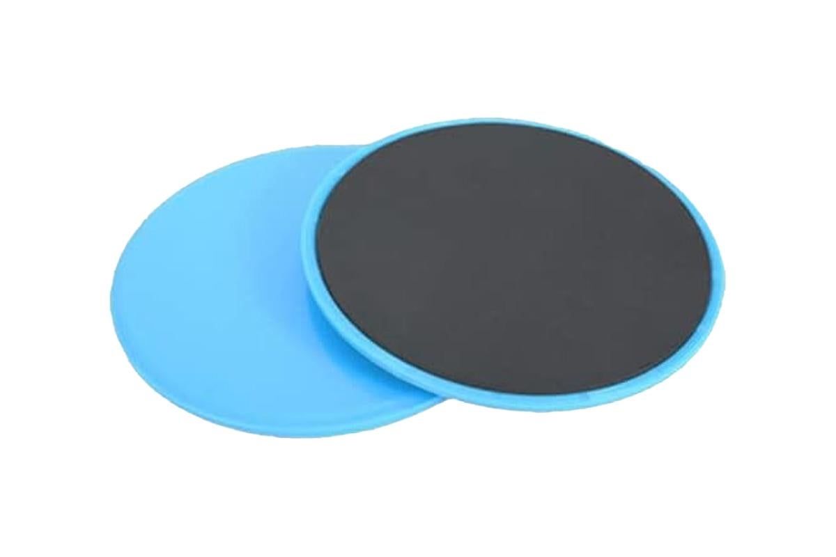 2PCS Gym Training Fitness Exercise Glider Slide Discs Core Slider Workout -Blue