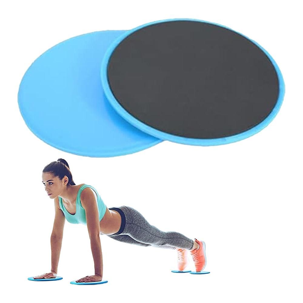 2PCS Gym Training Fitness Exercise Glider Slide Discs Core Slider Workout -Blue