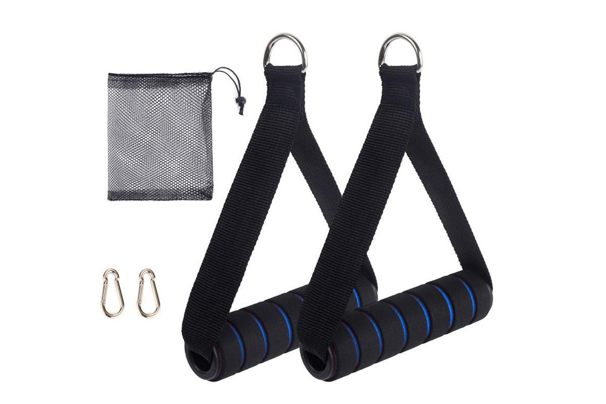 Yoga Strength Trainer Pull Down Home Gym Exercise Handles Replacement Fitness Equipment for Pilates -Blue
