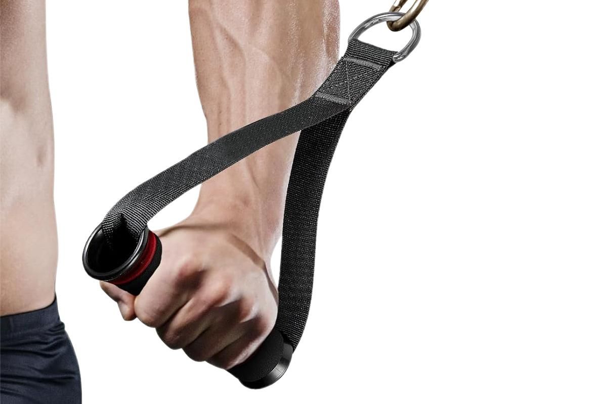 Yoga Strength Trainer Pull Down Home Gym Exercise Handles Replacement Fitness Equipment for Pilates -Red