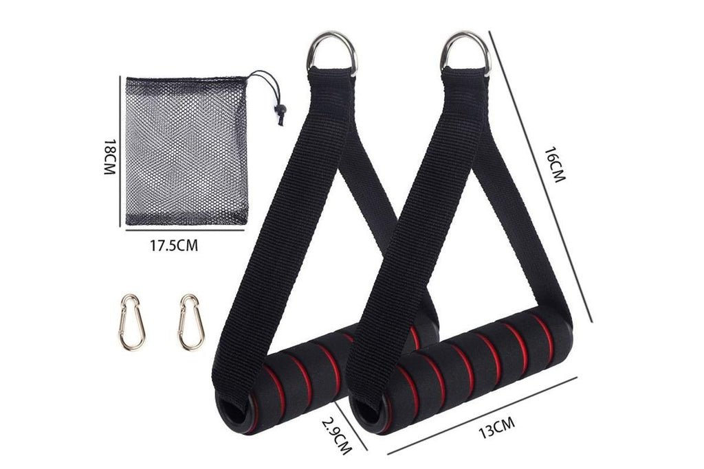 Yoga Strength Trainer Pull Down Home Gym Exercise Handles Replacement Fitness Equipment for Pilates -Red