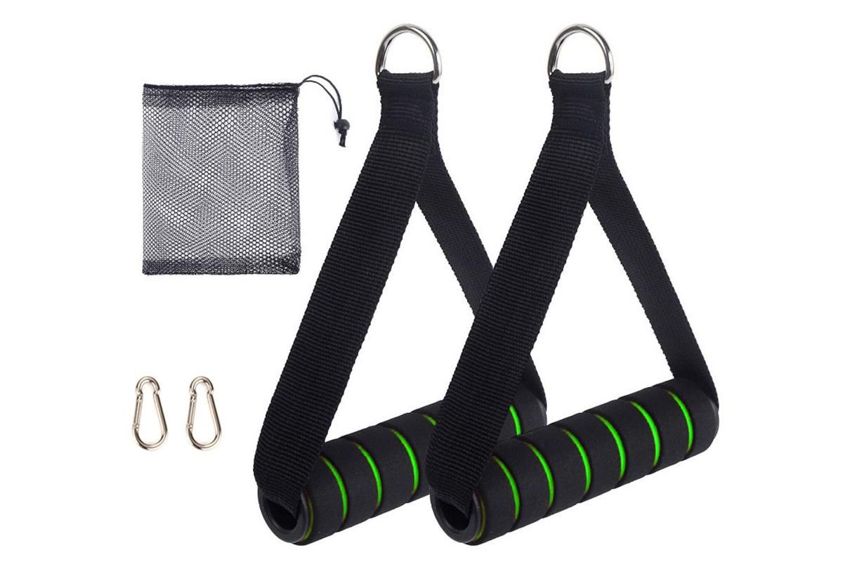 Yoga Strength Trainer Pull Down Home Gym Exercise Handles Replacement Fitness Equipment for Pilates -Red