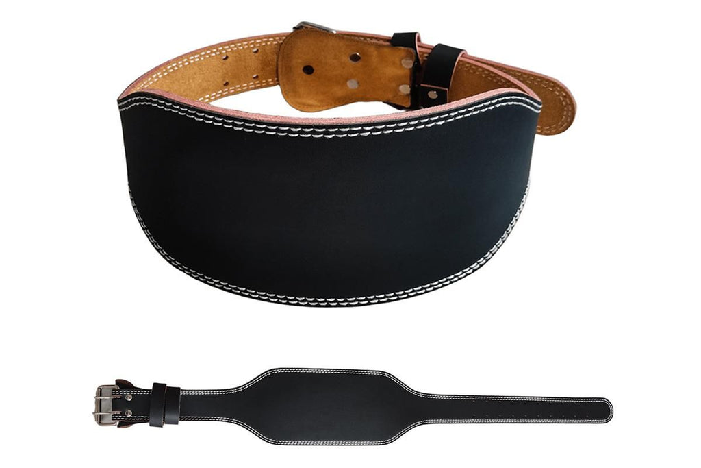 PU Leather Gym Waist Support Belt for Fitness Training and Back Support - M