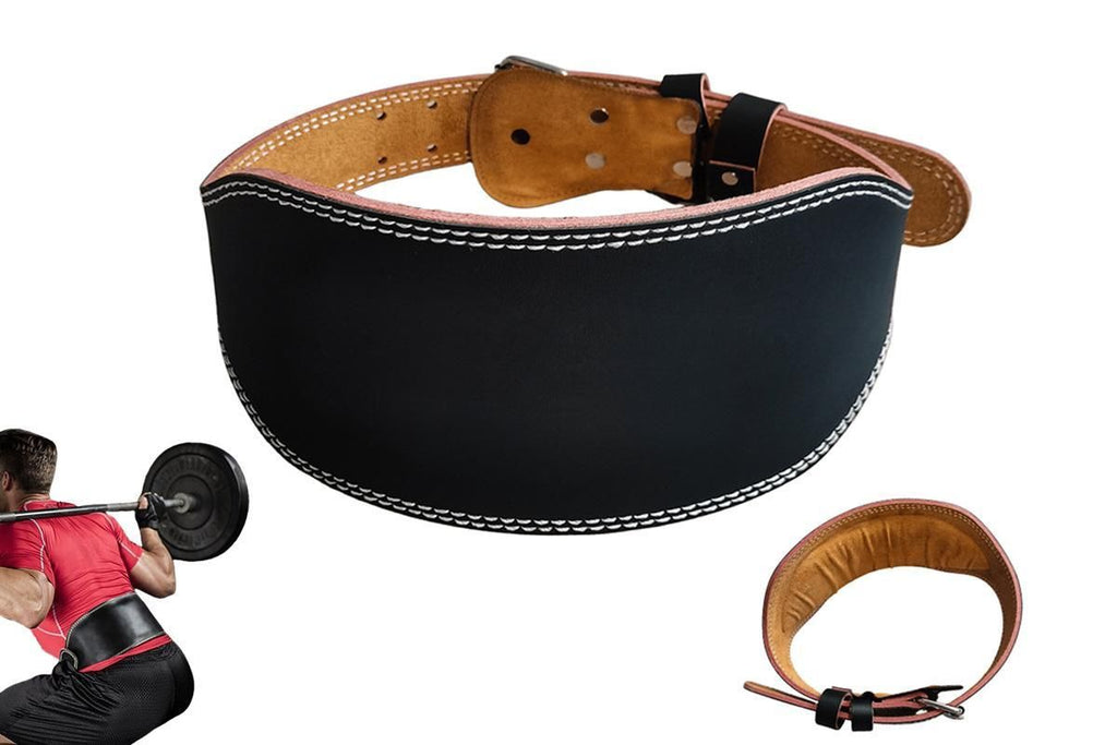 PU Leather Gym Waist Support Belt for Fitness Training and Back Support - M