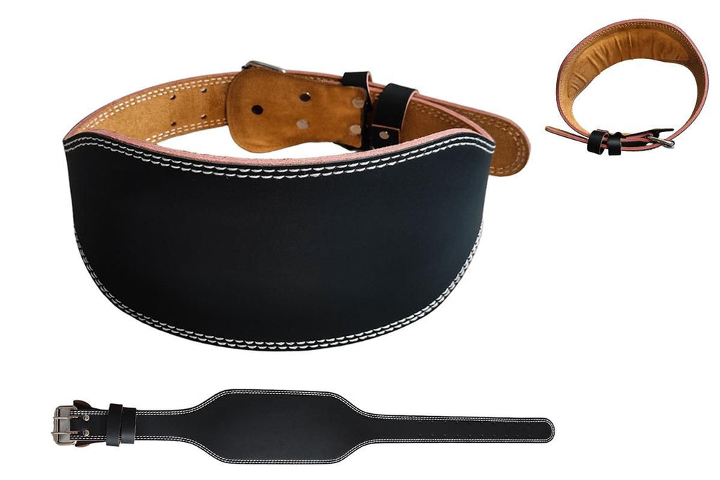 PU Leather Gym Waist Support Belt for Fitness Training and Back Support - M