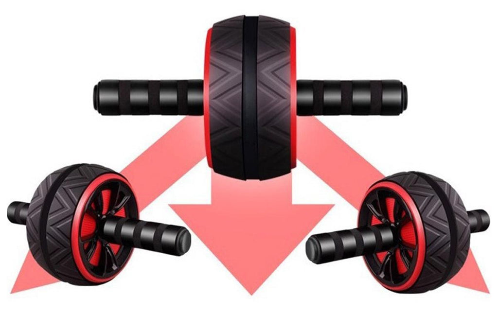 Wide Ab Roller Wheel for Home Gym Core Training - Red