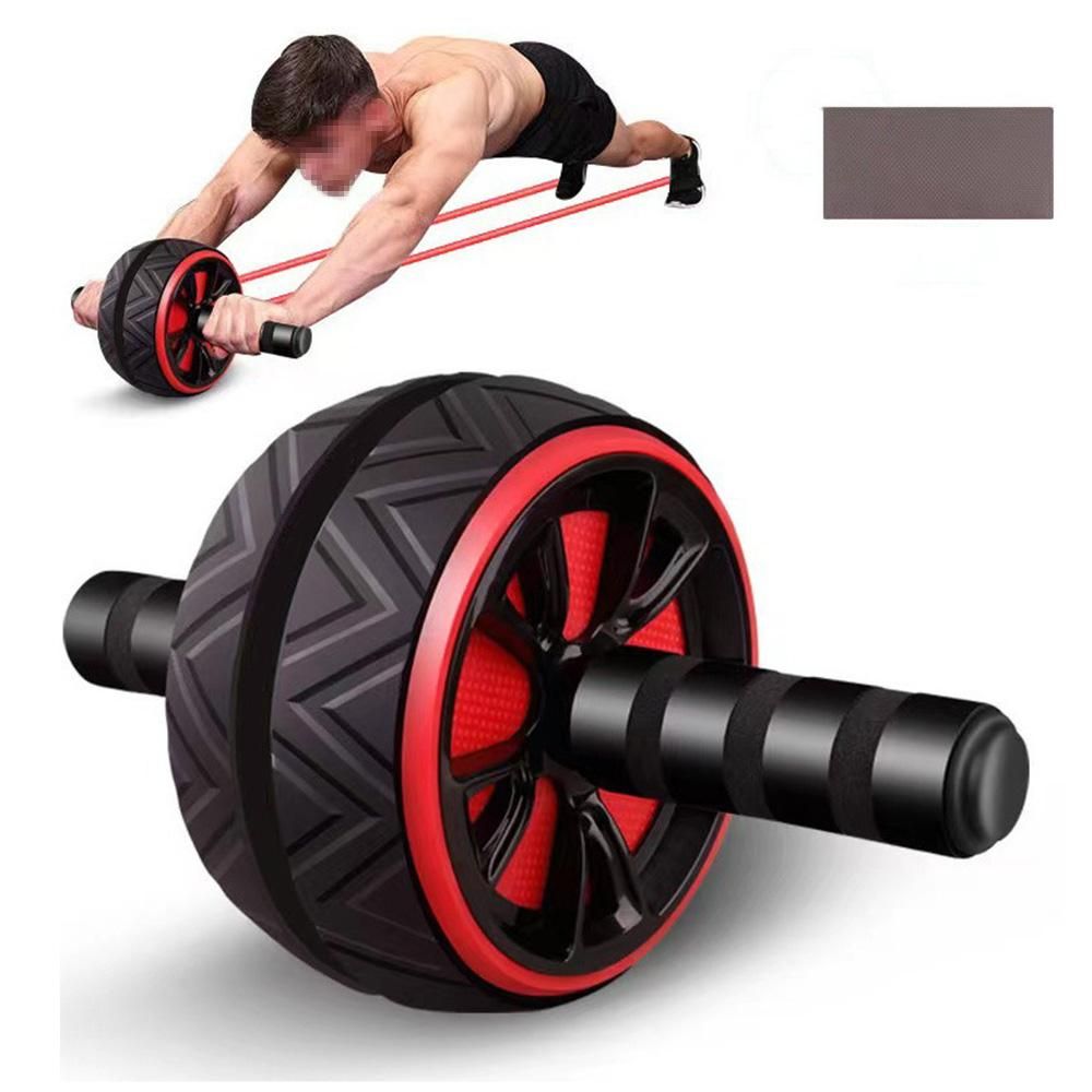 Wide Ab Roller Wheel for Home Gym Core Training - Red