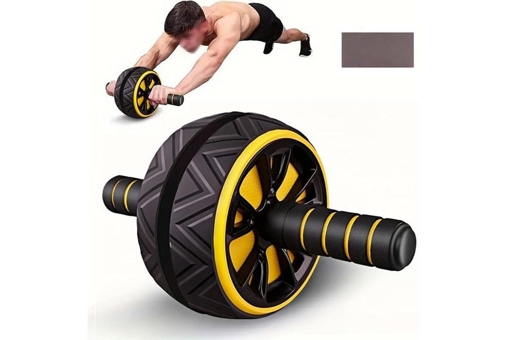 Wide Ab Roller Wheel for Home Gym Core Training - Red