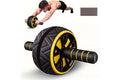 Wide Ab Roller Wheel for Home Gym Core Training - Yellow