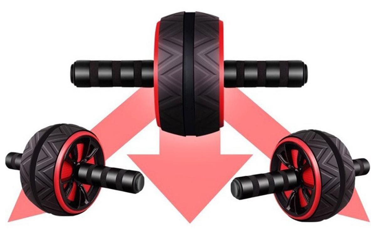 Wide Ab Roller Wheel for Home Gym Core Training - Yellow