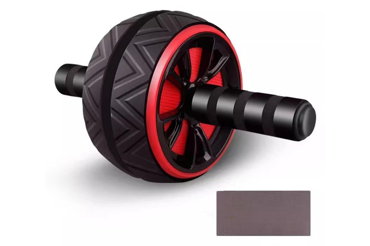 Wide Ab Roller Wheel for Home Gym Core Training - Yellow