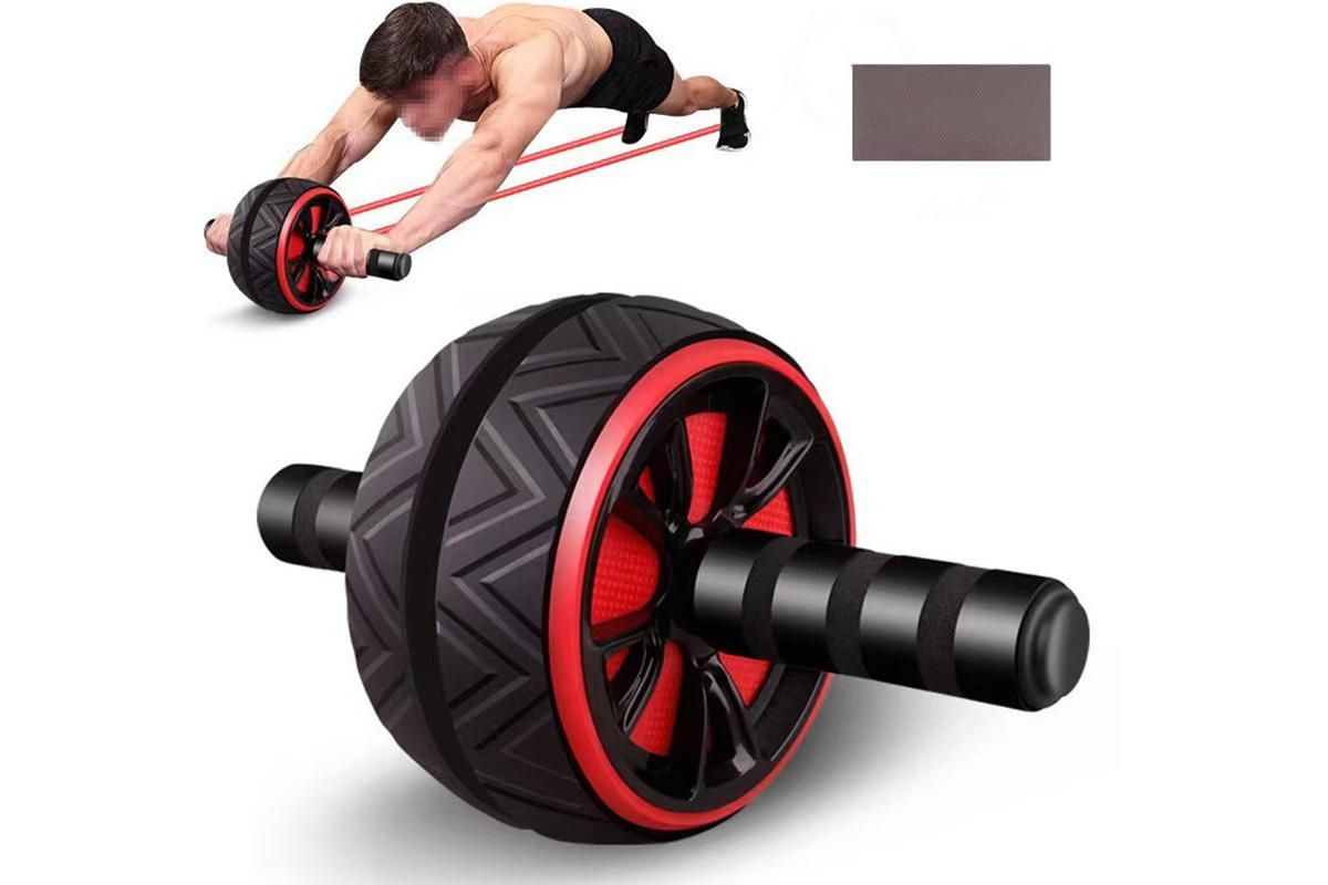 Wide Ab Roller Wheel for Home Gym Core Training - Yellow