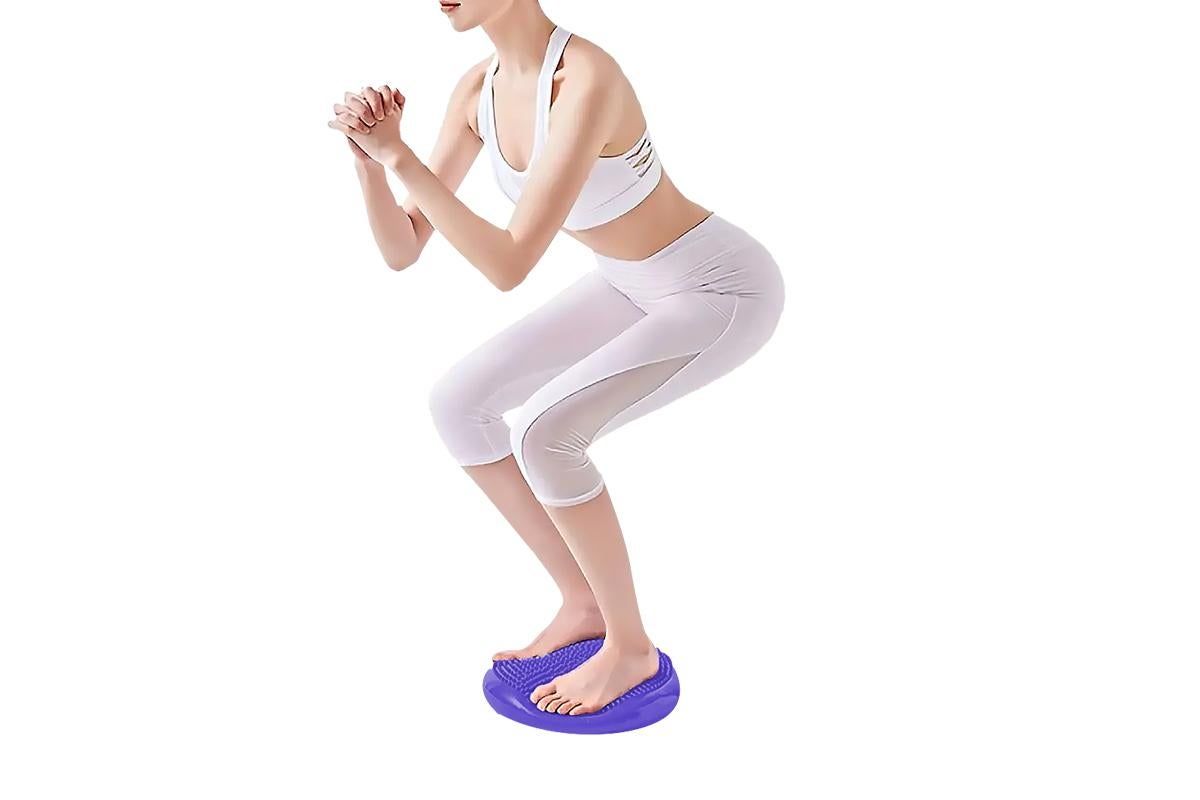 Yoga Training Mat Exercise Balance Stability Cushion Yoga Training Accessories -Purple