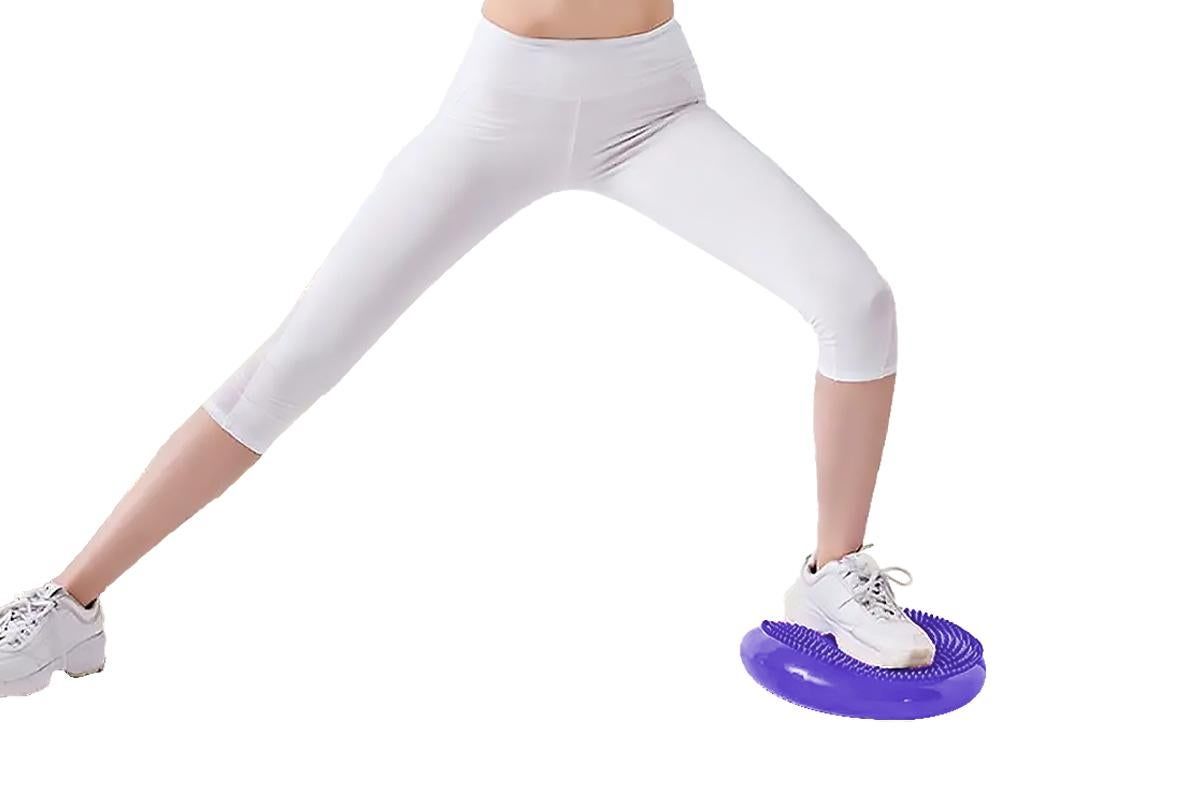 Yoga Training Mat Exercise Balance Stability Cushion Yoga Training Accessories -Purple