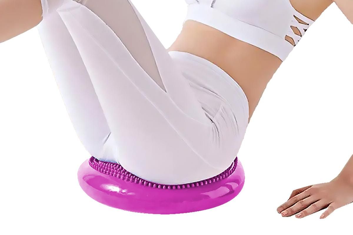 Yoga Training Mat Exercise Balance Stability Cushion Yoga Training Accessories -Rose Red