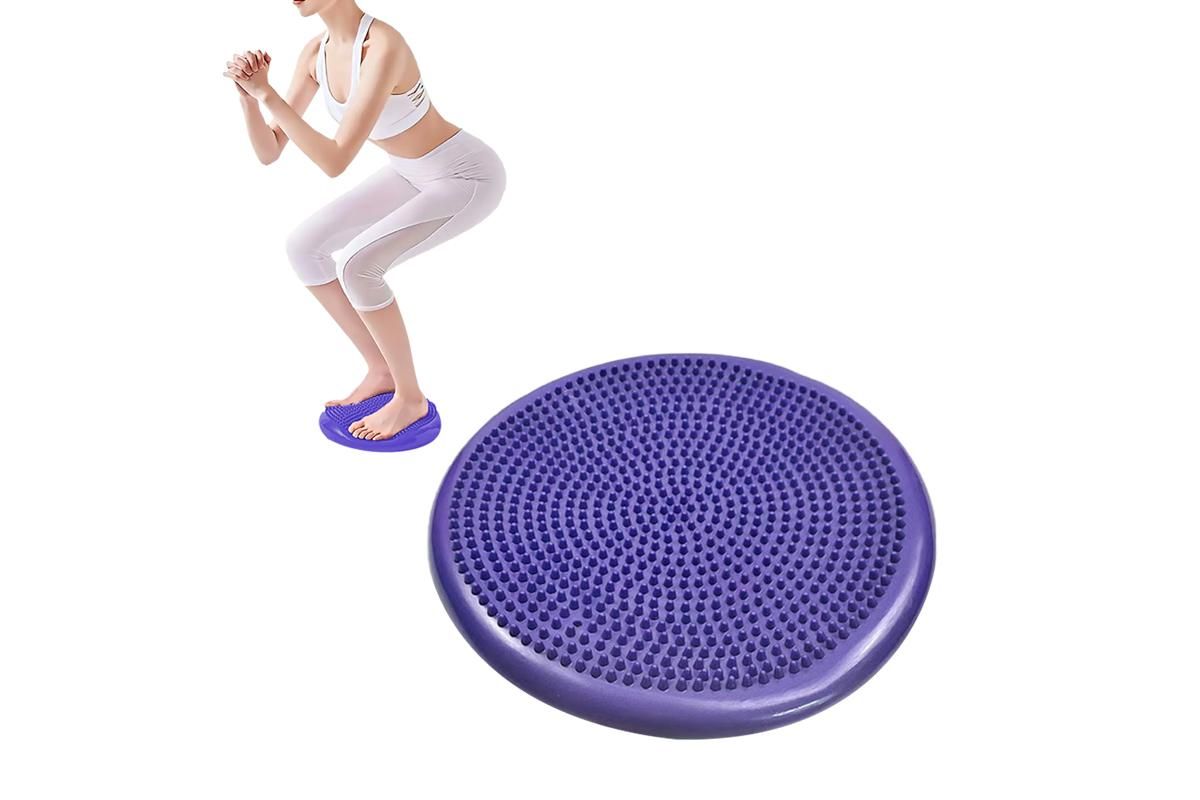 Yoga Training Mat Exercise Balance Stability Cushion Yoga Training Accessories -Rose Red
