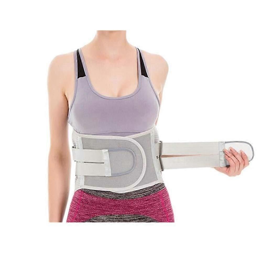 Weightlifting Belt with Adjustable Waist Support for Gym Powerlifting Lumbar Protection Grey - 2XL