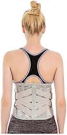Weightlifting Belt with Adjustable Waist Support for Gym Powerlifting Lumbar Protection Grey - 2XL