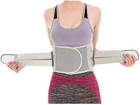 Weightlifting Belt with Adjustable Waist Support for Gym Powerlifting Lumbar Protection Grey - 2XL
