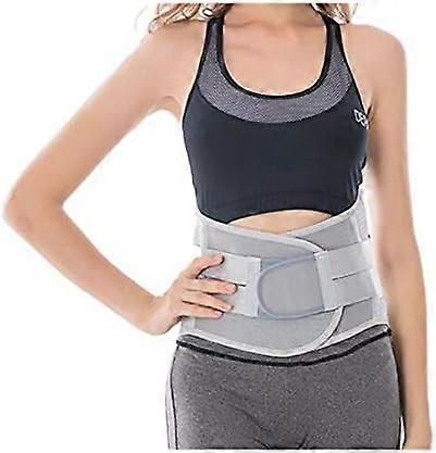 Weightlifting Belt with Adjustable Waist Support for Gym Powerlifting Lumbar Protection Grey - 2XL