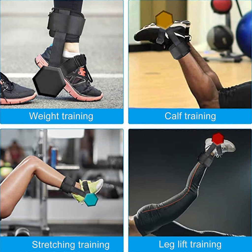 Ankle Strap Dumbbell Foot Straps for Lifting Buttocks and Slimming Thighs, Adjustable Nylon Fitness Equipment