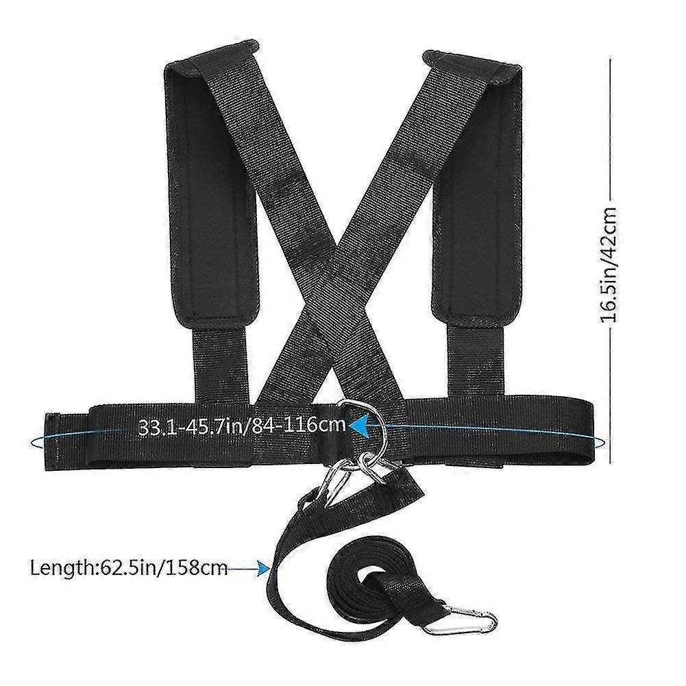 Fitness Equipment Shoulder Harness Gym Pull Sled Drag Speed Weight Training Workout Strap Sport Accessory
