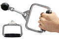 Single D Stirrup Handle with Rubber Grips for Cable Exercise Equipment