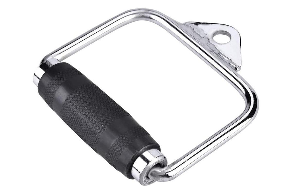 Single D Stirrup Handle with Rubber Grips for Cable Exercise Equipment