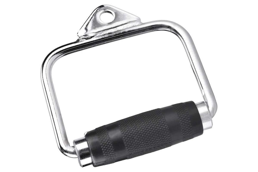 Single D Stirrup Handle with Rubber Grips for Cable Exercise Equipment