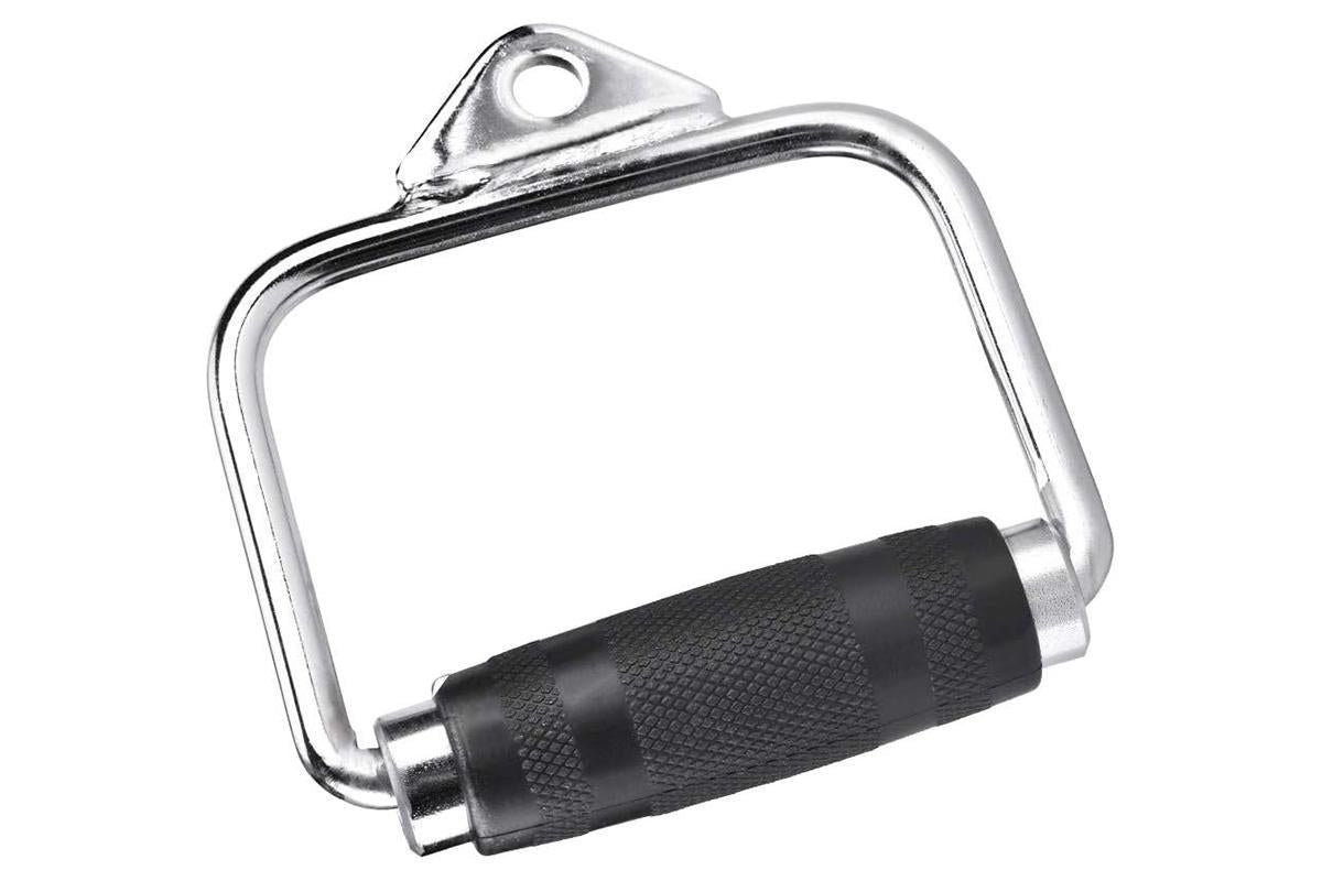 Single D Stirrup Handle with Rubber Grips for Cable Exercise Equipment