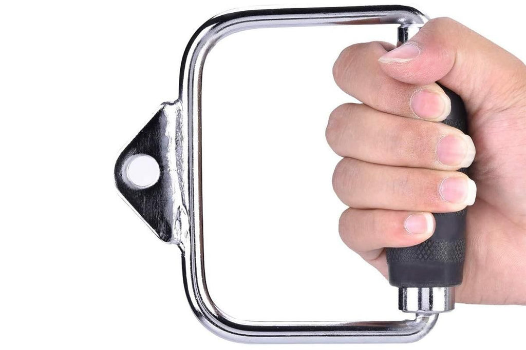 Single D Stirrup Handle with Rubber Grips for Cable Exercise Equipment