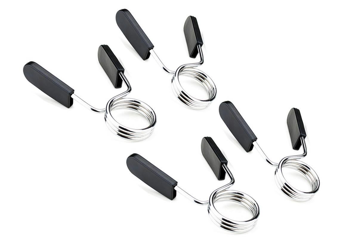 4 Pack 25mm Barbell Spring Clips Gym Weight Lifting Clamps for Dumbbell Bar Lock