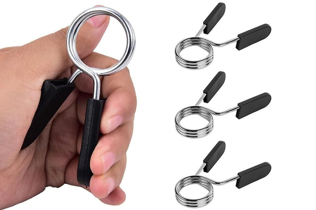 4 Pack 25mm Barbell Spring Clips Gym Weight Lifting Clamps for Dumbbell Bar Lock
