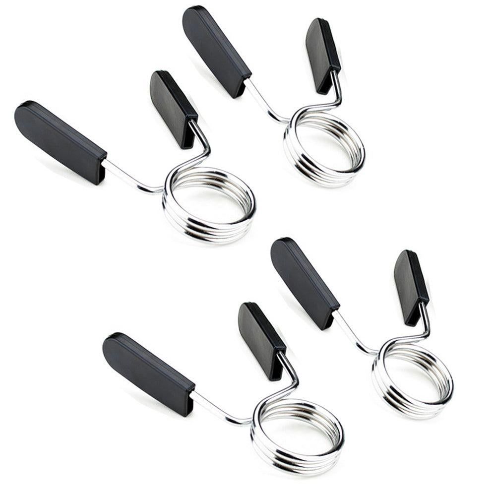 4 Pack 25mm Barbell Spring Clips Gym Weight Lifting Clamps for Dumbbell Bar Lock