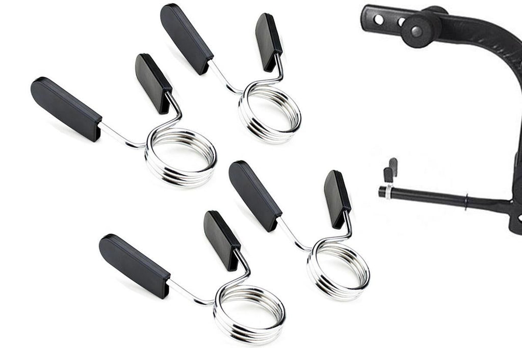 4 Pack 25mm Barbell Spring Clips Gym Weight Lifting Clamps for Dumbbell Bar Lock