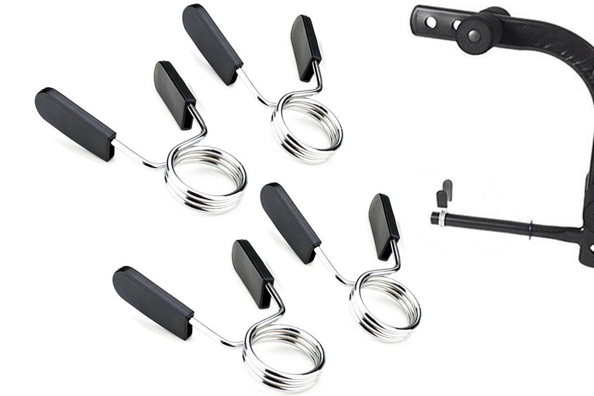 4 Pack 25mm Barbell Spring Clips Gym Weight Lifting Clamps for Dumbbell Bar Lock