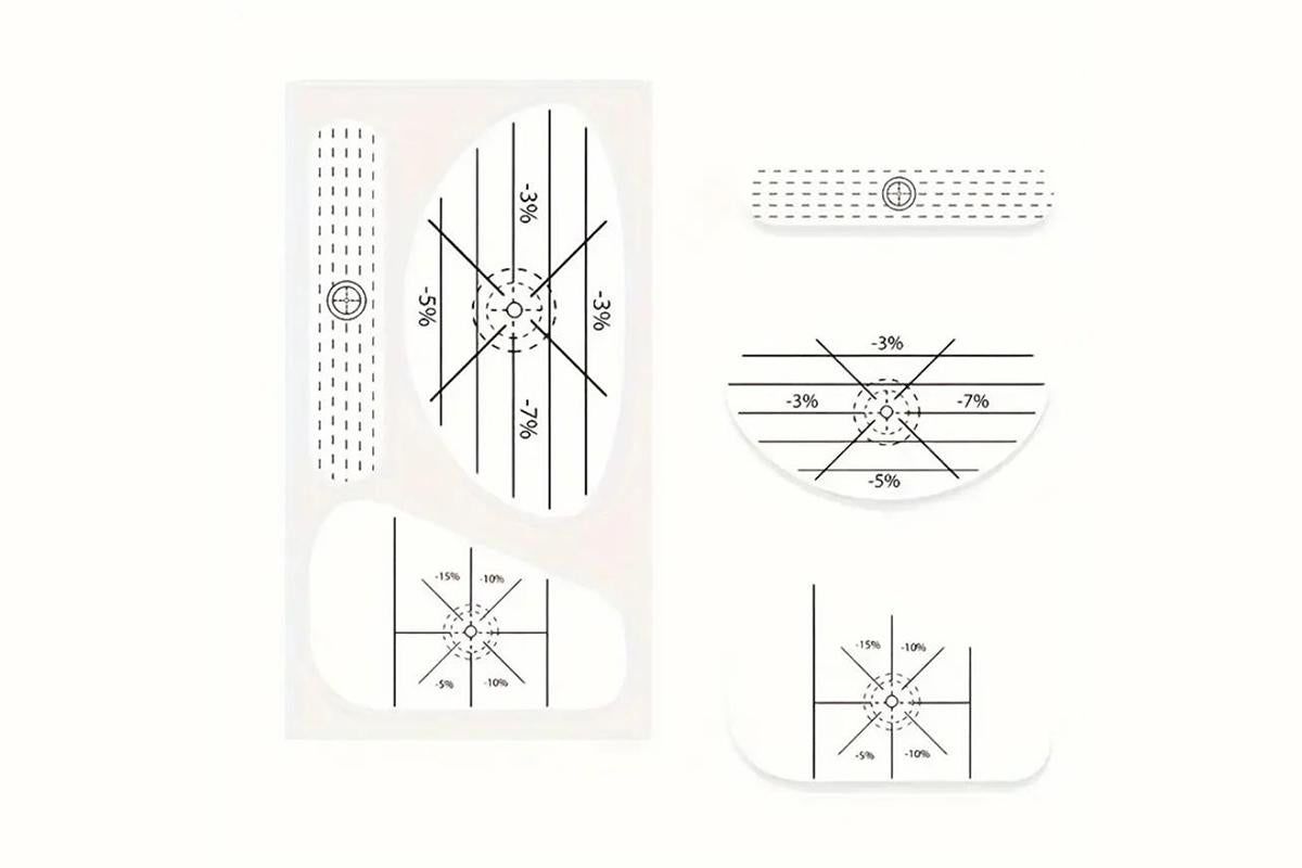100Pcs Golf Impact Tape Set Club Impact Stickers for Woods Irons Putters
