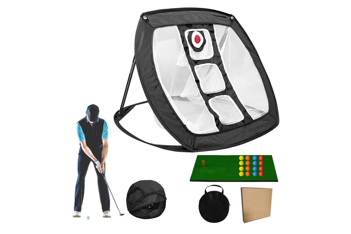 Golf Chipping Net Collapsible Portable Golf Practice Hitting Net for Indoor Outdoor -Style 1