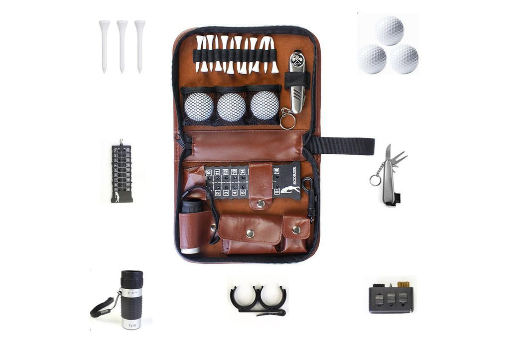 Portable Golf Accessories Set Tool Kit with Carrying Case