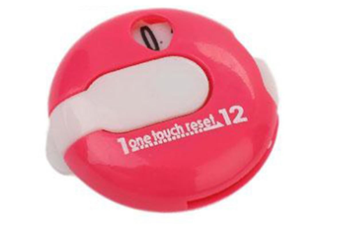 Golf Stroke Counter - Clip-On Score Keeper for Gloves & Hats (3 Colors) - Pink