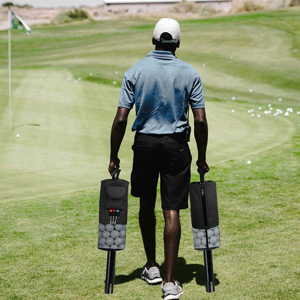 Portable Golf Ball Retriever Shag Bag - Holds Up to 70 Balls Black