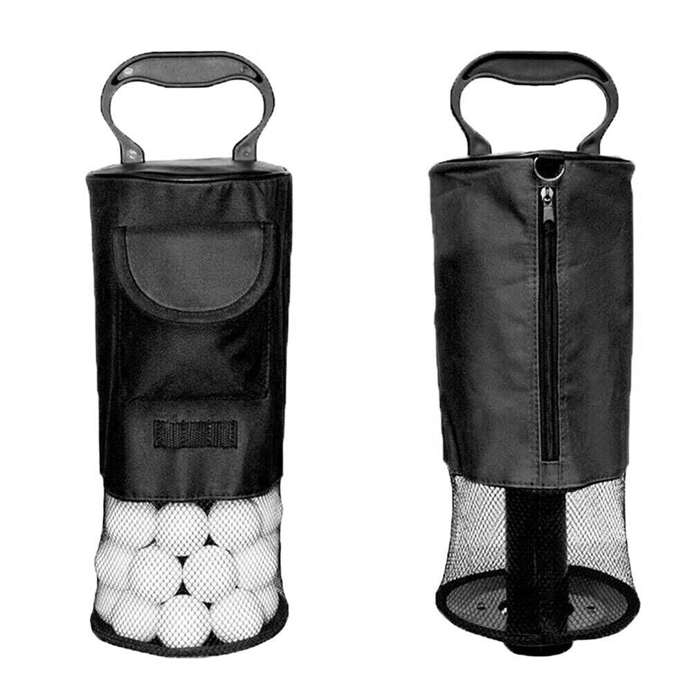 Portable Golf Ball Retriever Shag Bag - Holds Up to 70 Balls Black