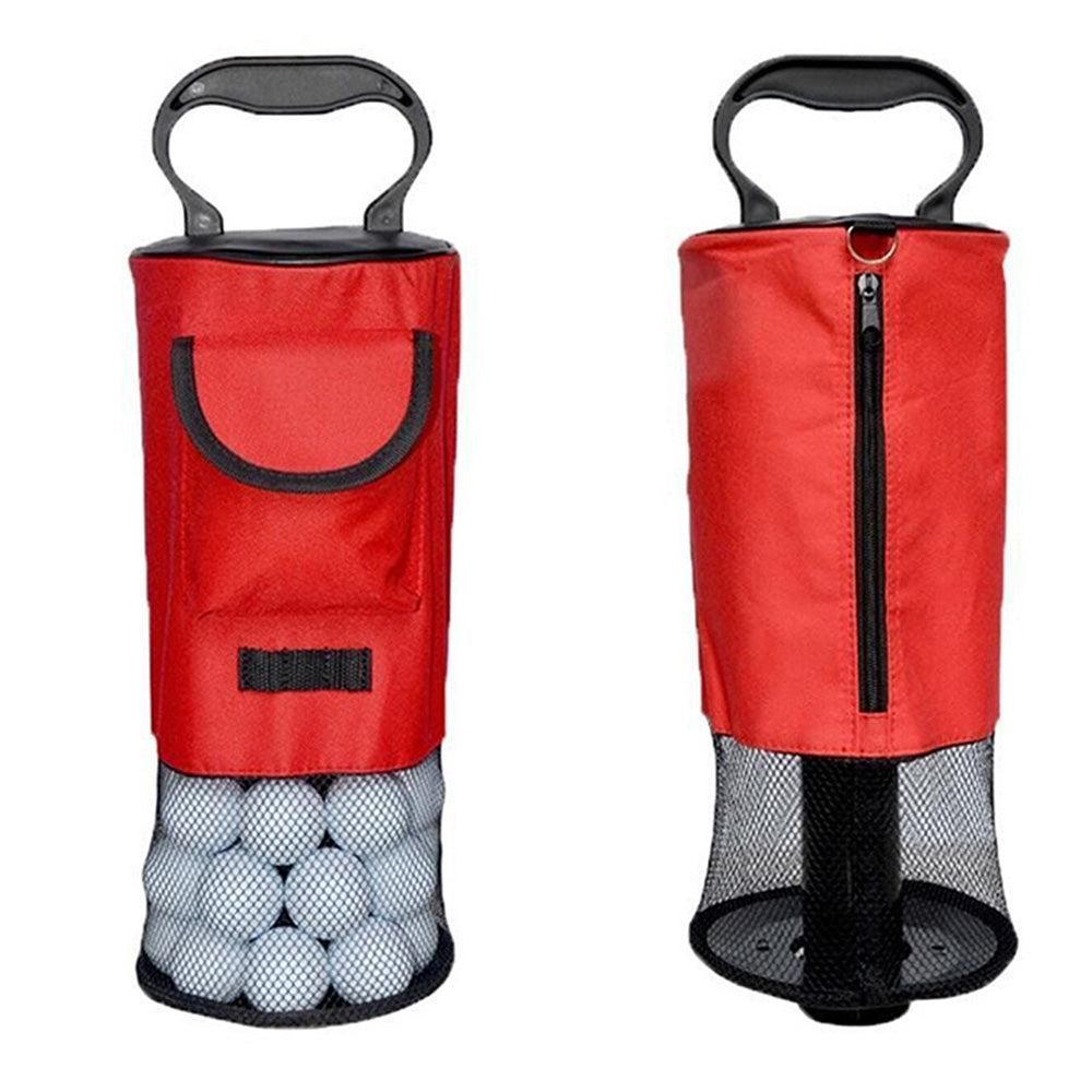 Portable Golf Ball Retriever Shag Bag - Holds Up to 70 Balls Red
