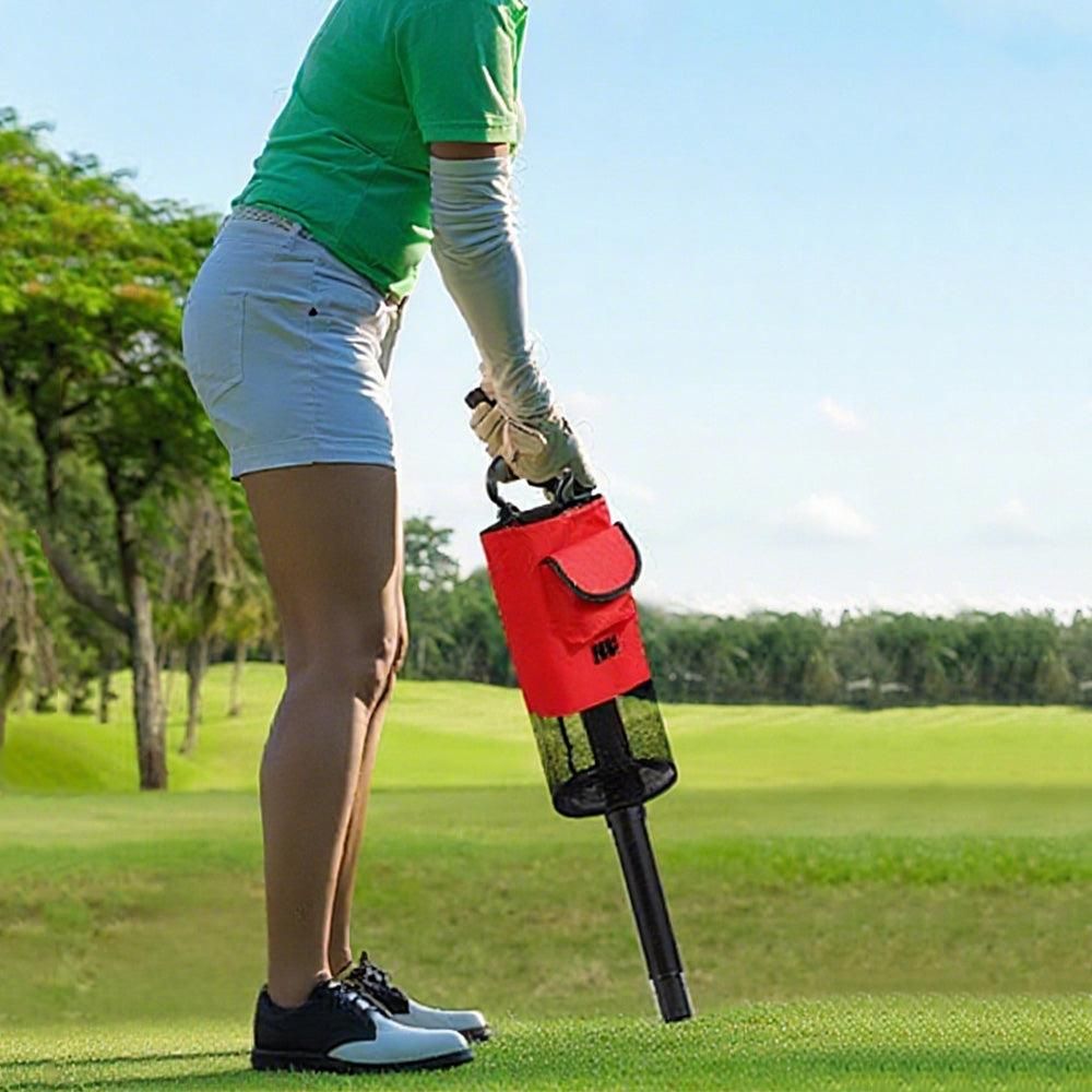 Portable Golf Ball Retriever Shag Bag - Holds Up to 70 Balls Red