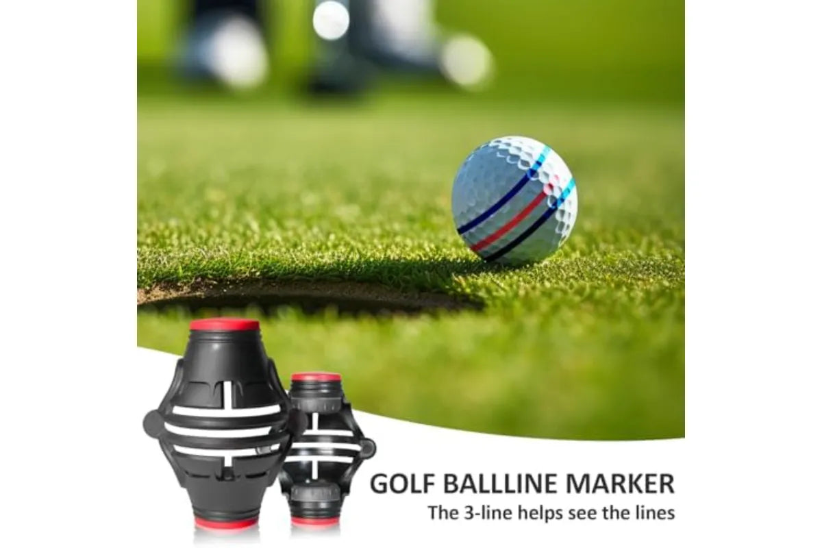 360 Degree Golf Ball Marker Positioning Marking Tool Practical Golf Accessory Black