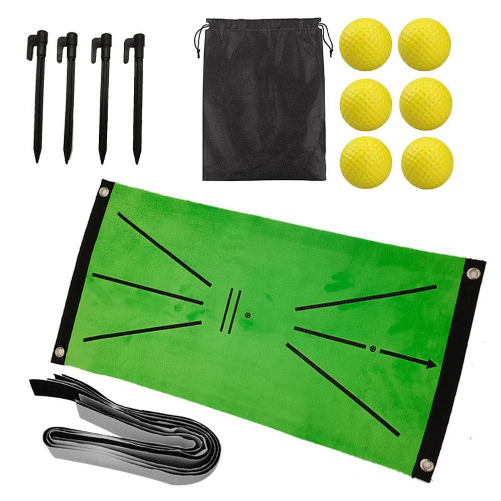 Golf Hitting Mat for Swing Detection Batting Portable Golf Pract Training Rug 24x12Inch