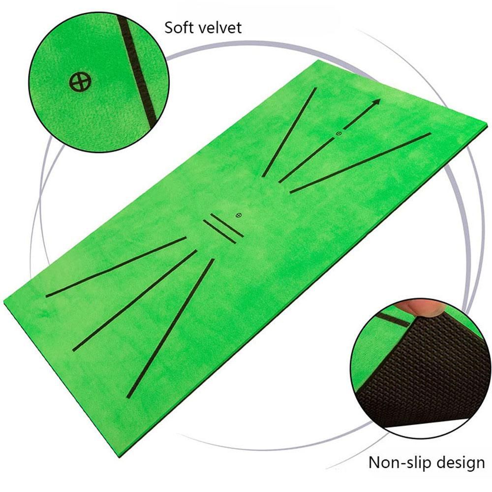 Golf Hitting Mat for Swing Detection Batting Portable Golf Pract Training Rug 24x12Inch