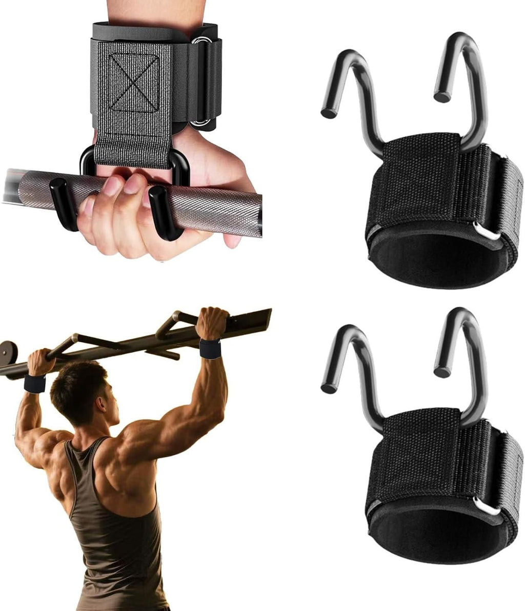 Lifting Hooks Gym Wrist Straps Deadlift Pull Up Support Power Hooks