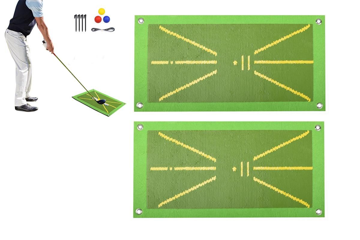 2Pcs Golf Training Mat For Swing Detection Golf Training Aid For Indoor Outdoor